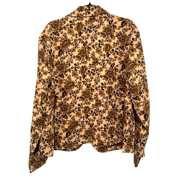 Free People Floral Print Blazer Jacket Boxy Medium New - Picture 7 of 8